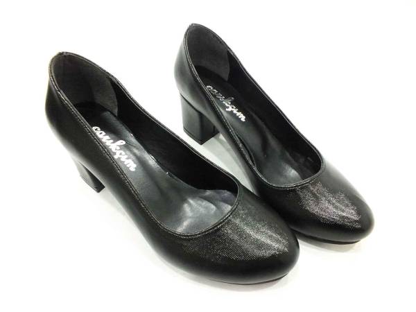 Çarıkçım Topuklu Bayan Ayakkabı Siyah-Perde 61 301