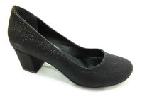 Çarıkçım Topuklu Bayan Ayakkabı Siyah-Simli 61 301 - Thumbnail