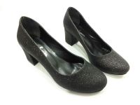 Çarıkçım Topuklu Bayan Ayakkabı Siyah-Simli 61 301 - Thumbnail