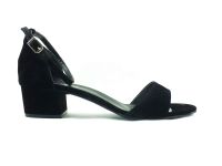 Çarıkçım Topuklu Bayan Ayakkabı - Siyah-Süet - 08-10 - Thumbnail