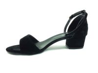 Çarıkçım Topuklu Bayan Ayakkabı - Siyah-Süet - 08-10 - Thumbnail