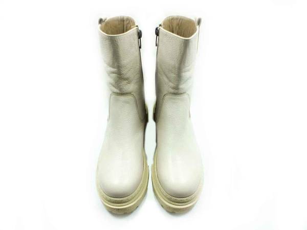 Çarıkçım Topuklu Hakiki Deri Kadın Botu Bej 86 266