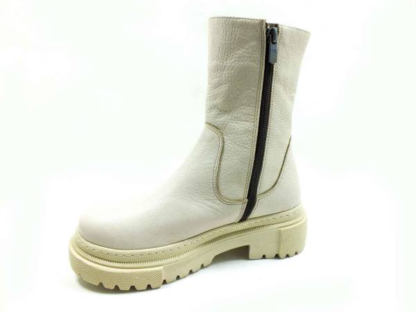 Çarıkçım Topuklu Hakiki Deri Kadın Botu Bej 86 266