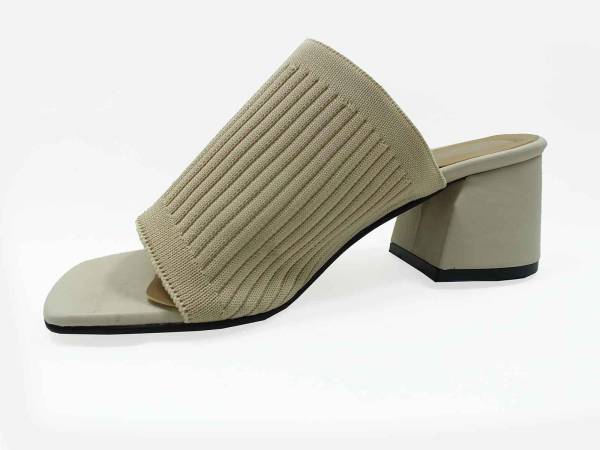 Çarıkçım Topuklu Kadın Terliği Bej 118 22