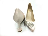 Çarıkçım Topuklu Klasik Kadın ayakkabısı Ten-Saten 50 705 - Thumbnail