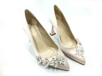 Çarıkçım Topuklu Klasik Kadın ayakkabısı Ten-Saten 50 705 - Thumbnail