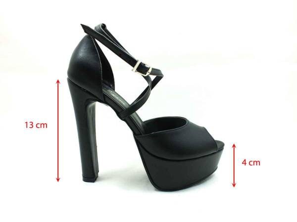 Çarıkçım Topuklu Platform Bayan Ayakkabı Siyah 61 060
