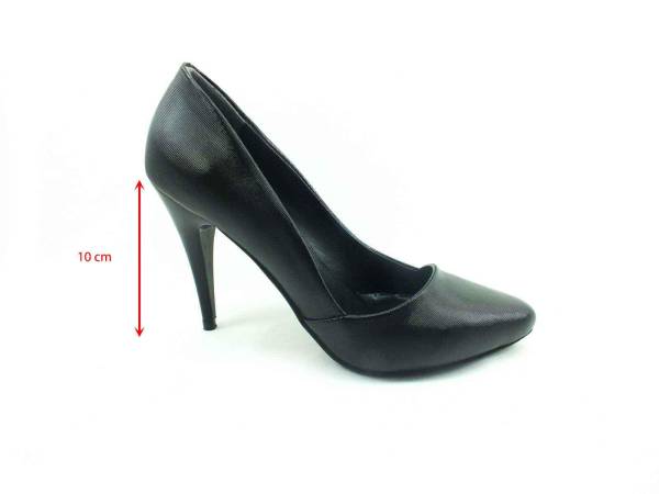 Çarıkçım Topuklu-Stiletto Ayakkabı - Siyah-Sıvama - 701
