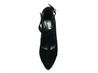 Çarıkçım Topuklu T-Banlı Bayan ayakkabı xSiyah-Süet 61 820 - Thumbnail