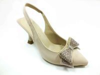 Çarıkçım Topuklu Taşlı Ayakkabı Bej 13 Y-604 - Thumbnail