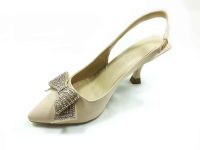 Çarıkçım Topuklu Taşlı Ayakkabı Bej 13 Y-604 - Thumbnail