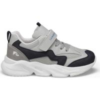 Cırtlı Çocuk Spor Ayakkabı - Gri-Laci - Race - Thumbnail