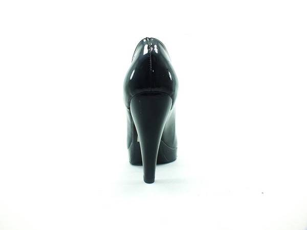 Topuklu Bayan Ayakkabı - Siyah-Rugan - 1100