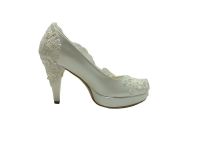 Topuklu Platform Bayan Ayakkabı - Sedef-Dantel - 1810 - Thumbnail