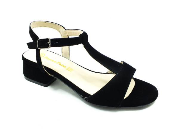 Ersoy Topuklu Yazlık Kadın Ayakkabısı Siyah-Süet 50 659