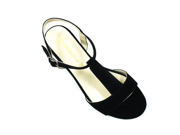 Ersoy Topuklu Yazlık Kadın Ayakkabısı Siyah-Süet 50 659