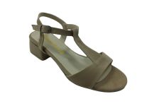 Ersoy Topuklu Yazlık Kadın Ayakkabısı Ten-Süet 50 659 - Thumbnail