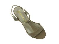 Ersoy Topuklu Yazlık Kadın Ayakkabısı Ten-Süet 50 659 - Thumbnail