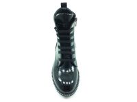 Fermuarlı Bağcıklı Bayan Bot - Siyah-Rugan - 38.152 - Thumbnail