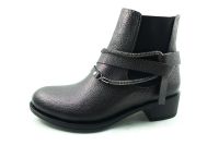 Fermuarlı Bayan Bot - Platin - 2861 - Thumbnail