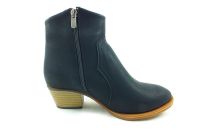 Fermuarlı Bayan Bot - Siyah - 1003 - Thumbnail