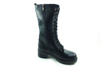 Fermuarlı Bayan Deri Bot - Siyah - 1930 - Thumbnail