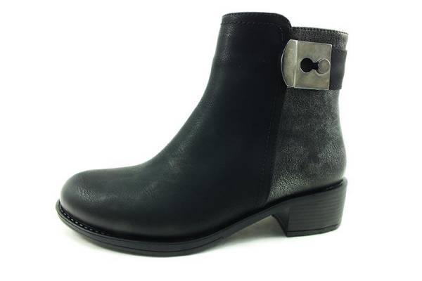 Fermuarlı Bayan Bot - Siyah - 2854