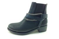 Fermuarlı Bayan Bot - Siyah - 2861 - Thumbnail