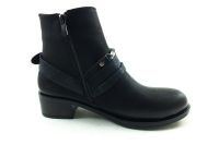 Fermuarlı Bayan Bot - Siyah - 2861 - Thumbnail