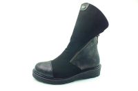 Fermuarlı Bayan Bot - Siyah - 469 - Thumbnail