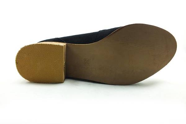 Fermuarlı Bayan Bot - Siyah-Süet - 201