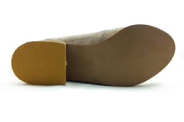 Fermuarlı Bayan Bot - Vizon-Süet - 201