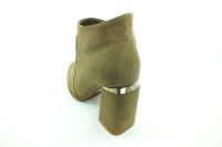 Fermuarlı Bayan Bot - Vizon-Süet - 4531 - Thumbnail