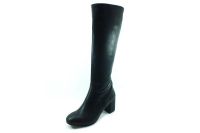 Fermuarlı Bayan Çizme - Siyah - 9201 - Thumbnail