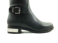 Fermuarlı Bayan Çizme - Siyah - 764 - Thumbnail