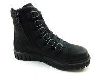 Fermuarlı Deri Bayan Bot - Siyah - 17955 - Thumbnail