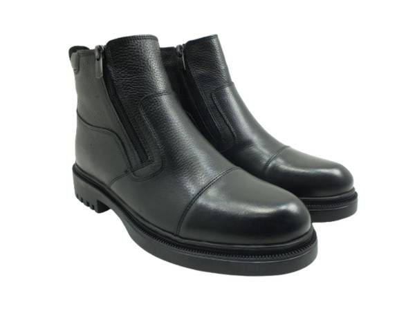 Fermuarlı Gerçek Deri Erkek Bot Siyah 70 JMS FR 25992-Siyah