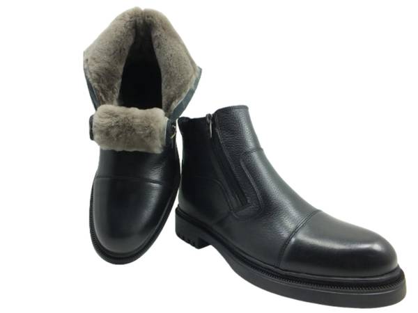 Fermuarlı Gerçek Deri Erkek Bot Siyah 70 JMS FR 25992-Siyah