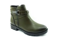 Fermuarlı Kadın Botu - Haki - 99110 - Thumbnail