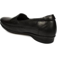 Forelli Hakiki Deri Günlük Bayan Ayakkabı Siyah 59 51301 - Thumbnail