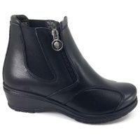 Forelli Kemik Çıkıntısı Detaylı Ortopedik Kadın Botu Siyah 59 25652 - Thumbnail