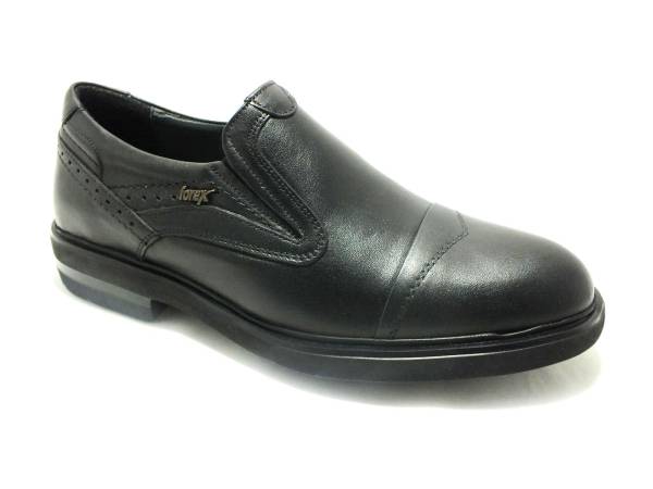 Forex Bağcıksız Hakiki Deri Erkek Ayakkabısı Siyah 57 2987