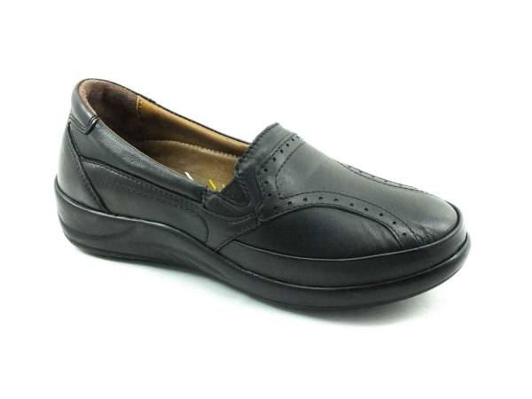 Forex Hakiki Deri Hafif Kadın Ayakkabısı - Siyah - 1002