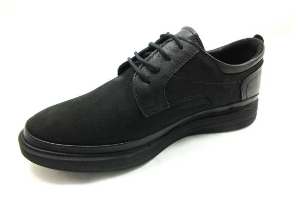 Forex Hakiki Deri Ortopedik Erkek Ayakkabı Siyah-Nubuk 57 4040