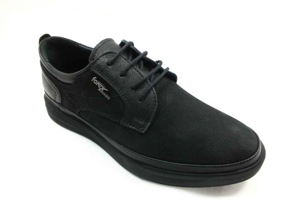 Forex Hakiki Deri Ortopedik Erkek Ayakkabı Siyah-Nubuk 57 4040