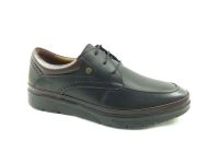 Forex Hakiki Deri Bağcıklı Hafif Erkek Ayakkabı - Siyah - 2968 - Thumbnail