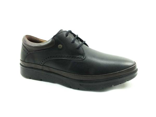 Forex Hakiki Deri Bağcıklı Hafif Erkek Ayakkabı - Siyah - 2969