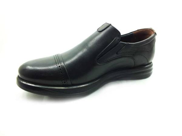 Hakiki Deri Bağcıksız Günlük Erkek Ayakkabı - Siyah - 2917