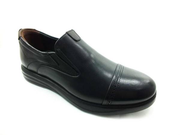 Hakiki Deri Bağcıksız Günlük Erkek Ayakkabı - Siyah - 2917