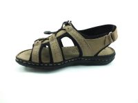 Hakiki Deri Cırtlı Sandalet - Kum - 4722 - Thumbnail